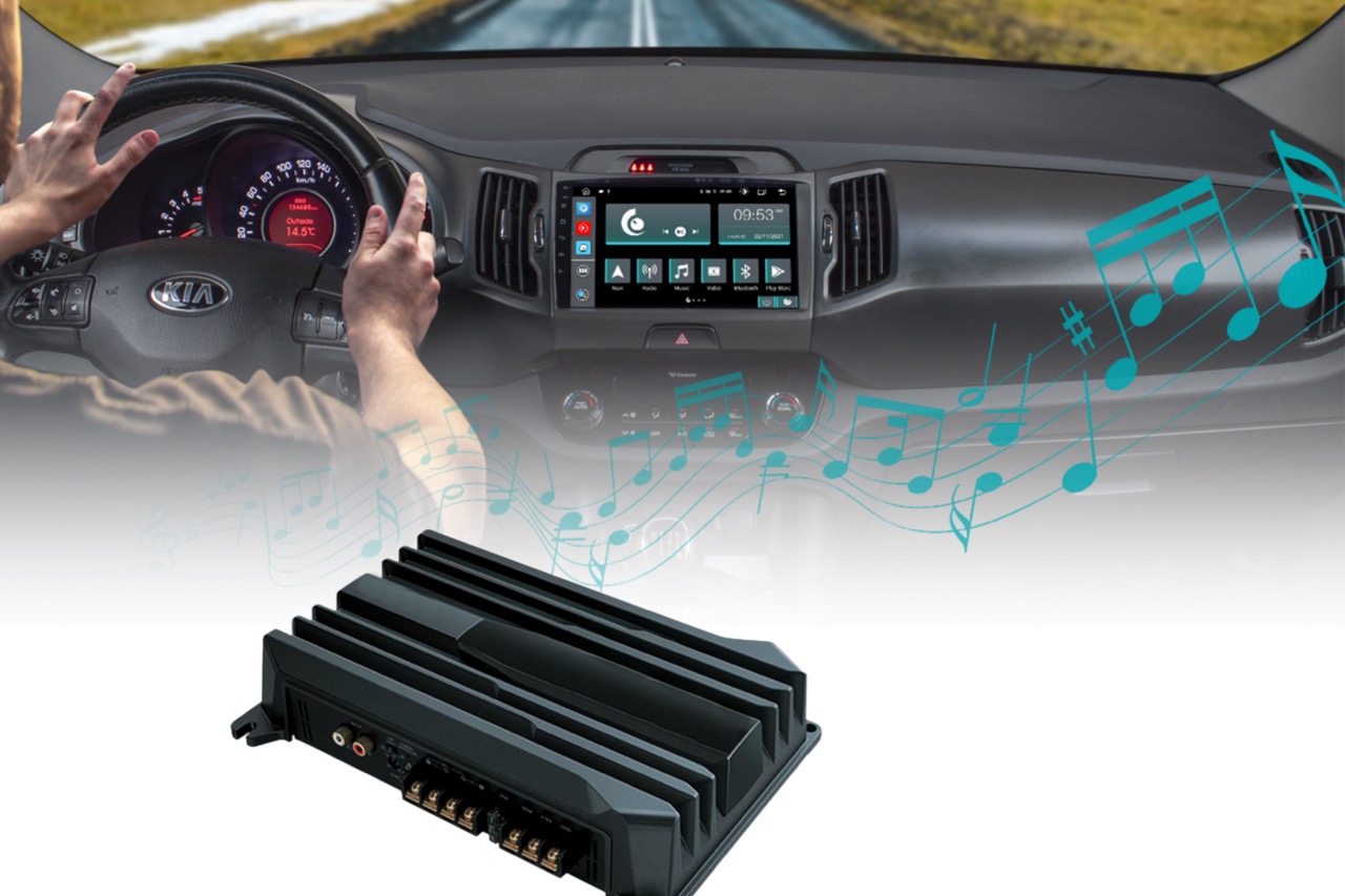 Amplificatore per impianto stereo auto